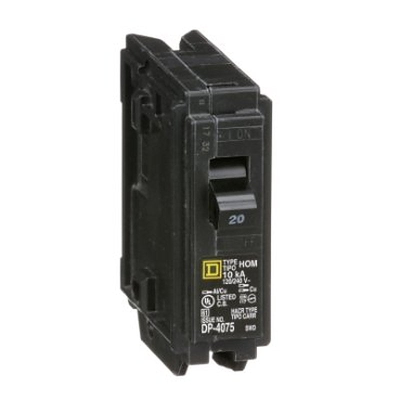 Mini circuit breaker, Homeline, 20A, 1 pole, 120/240VAC, 10kA AIR, standard type, plug in, UL (Mini circuit breaker Homeline) is a Schneider Electric product. Designed for reliable performance and long service life. Available across Iraq — contact us for pricing and delivery options.