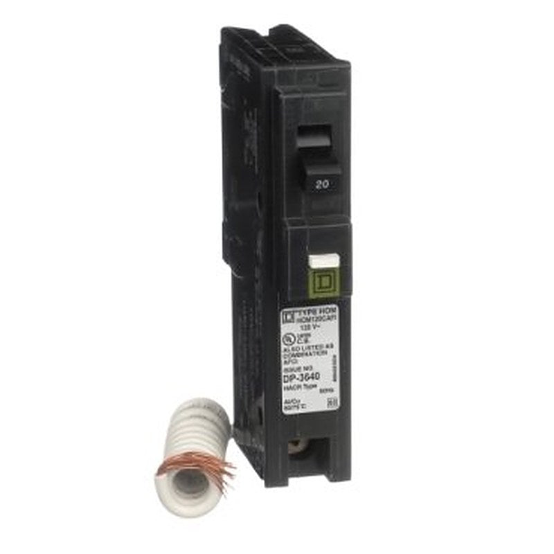 Mini circuit breaker, Homeline, 20A, 1 pole, 120VAC, 10kA AIR, combo arc fault, pigtail neutral, plug in, UL [TAA] (Mini circuit breaker Homeline) is a Schneider Electric product. Designed for reliable performance and long service life. Available across Iraq — contact us for pricing and delivery options.