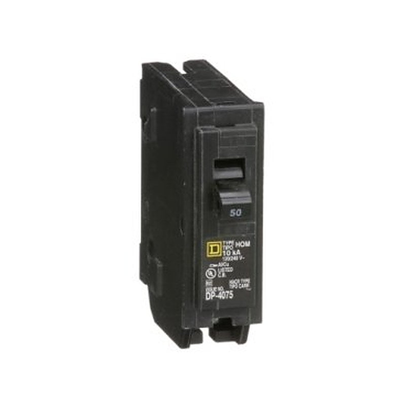 Mini circuit breaker, Homeline, 50A, 1 pole, 120/240VAC, 10kA AIR, standard type, plug in, UL (Mini circuit breaker Homeline) is a Schneider Electric product. Designed for reliable performance and long service life. Available across Iraq — contact us for pricing and delivery options.