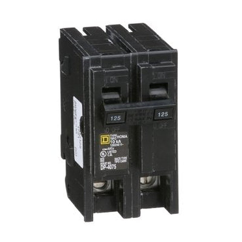 Mini circuit breaker, Homeline, 125A, 2 pole, 120/240VAC, 10kA AIR, standard type, plug in, UL (Mini circuit breaker Homeline) is a Schneider Electric product. Designed for reliable performance and long service life. Available across Iraq — contact us for pricing and delivery options.