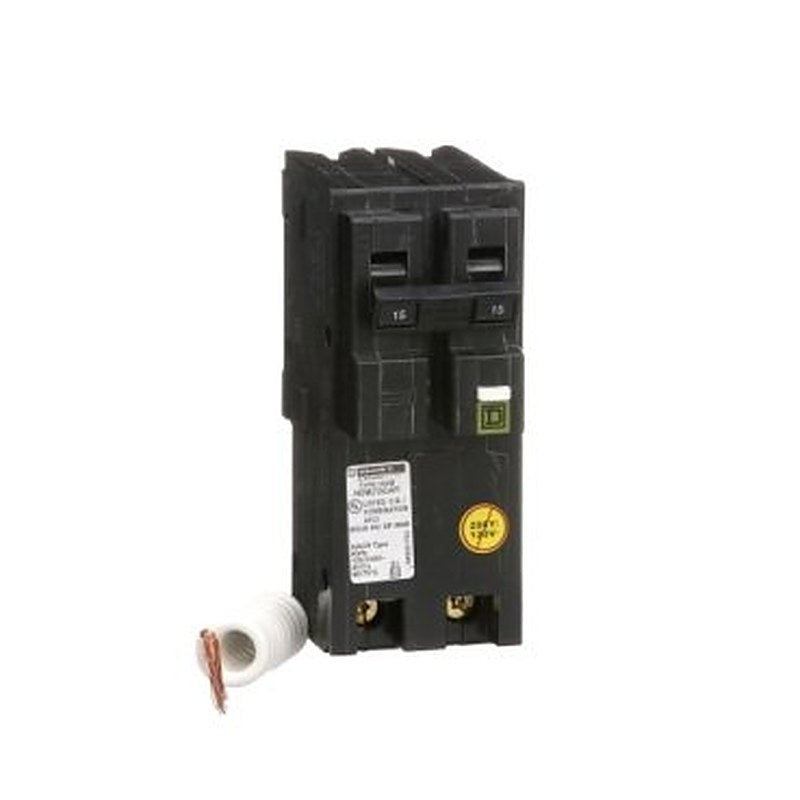 Mini circuit breaker, Homeline, 15A, 2 pole, 120VAC, 10kA AIR, combo arc fault, pigtail neutral, plug in, UL [TAA] (Mini circuit breaker Homeline) is a Schneider Electric product. Designed for reliable performance and long service life. Available across Iraq — contact us for pricing and delivery options.