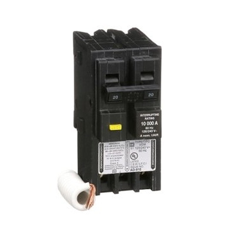 Mini circuit breaker, Homeline, 20A, 2 pole, 120/240VAC, 10kA AIR, ground fault class A, plug in, UL [TAA] (Mini circuit breaker Homeline) is a Schneider Electric product. Designed for reliable performance and long service life. Available across Iraq — contact us for pricing and delivery options.