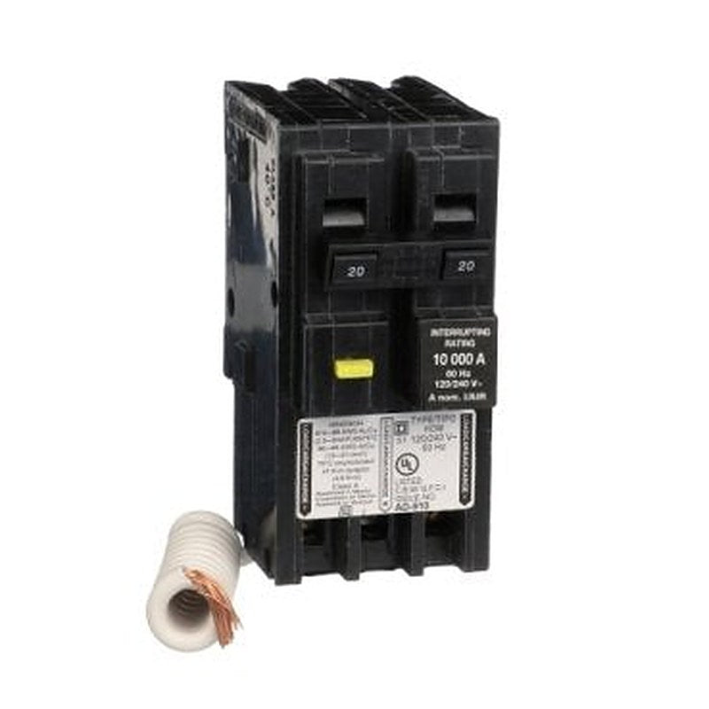 Mini circuit breaker, Homeline, 20A, 2 pole, 120/240VAC, 10kA AIR, ground fault class A, plug in, UL [TAA] (Mini circuit breaker Homeline) is a Schneider Electric product. Designed for reliable performance and long service life. Available across Iraq — contact us for pricing and delivery options.