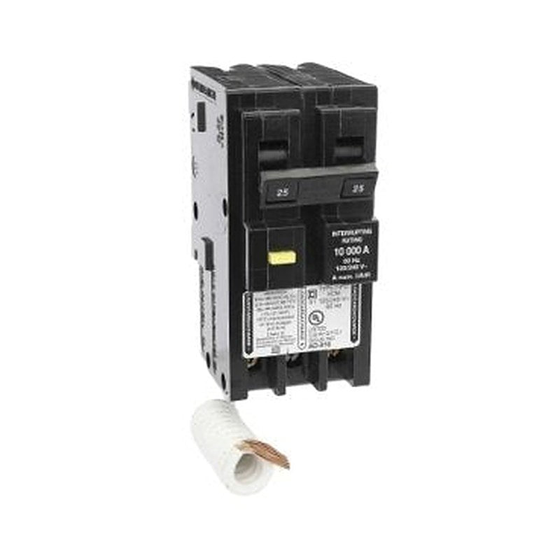 Mini circuit breaker, Homeline, 25A, 2 pole, 120/240VAC, 10kA AIR, ground fault class A, plug in, UL (Mini circuit breaker Homeline) is a Schneider Electric product. Designed for reliable performance and long service life. Available across Iraq — contact us for pricing and delivery options.