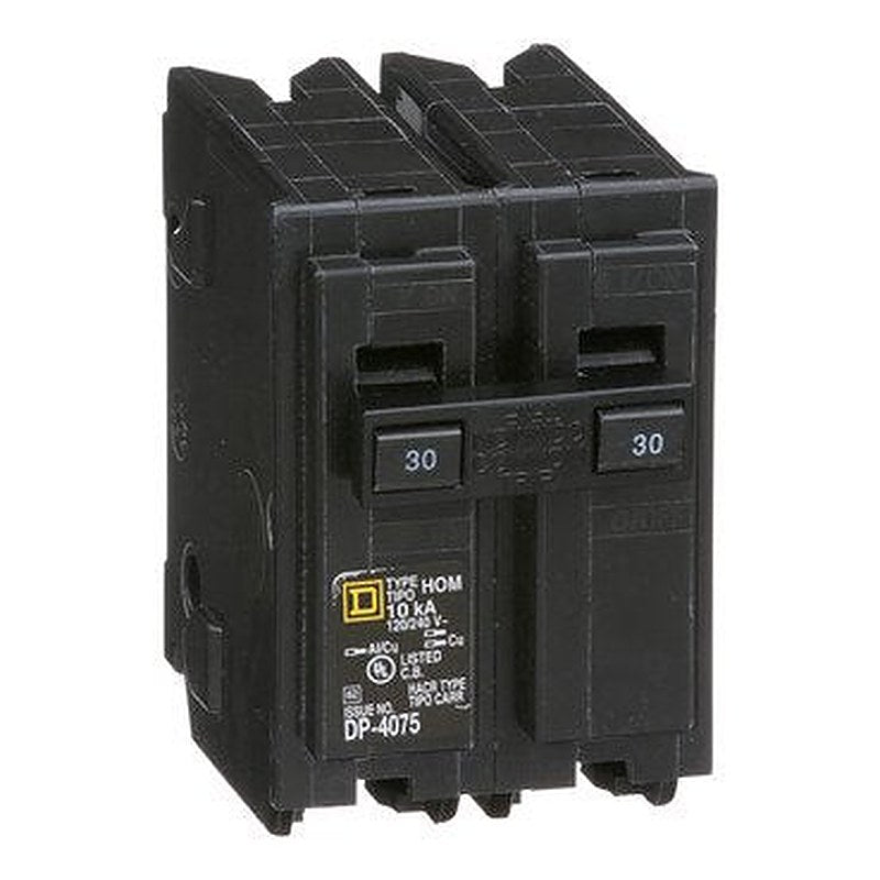 Mini circuit breaker, Homeline, 30A, 2 pole, 120/240VAC, 10kA AIR, standard type, plug in, UL (Mini circuit breaker Homeline) is a Schneider Electric product. Designed for reliable performance and long service life. Available across Iraq — contact us for pricing and delivery options.