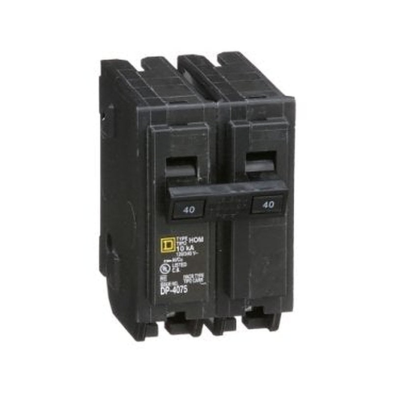 Mini circuit breaker, Homeline, 40A, 2 pole, 120/240VAC, 10kA AIR, standard type, plug in, UL (Mini circuit breaker Homeline) is a Schneider Electric product. Designed for reliable performance and long service life. Available across Iraq — contact us for pricing and delivery options.