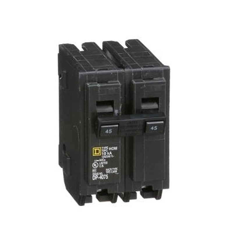 Mini circuit breaker, Homeline, 45A, 2 pole, 120/240VAC, 10kA AIR, standard type, plug in, UL (Mini circuit breaker Homeline) is a Schneider Electric product. Designed for reliable performance and long service life. Available across Iraq — contact us for pricing and delivery options.