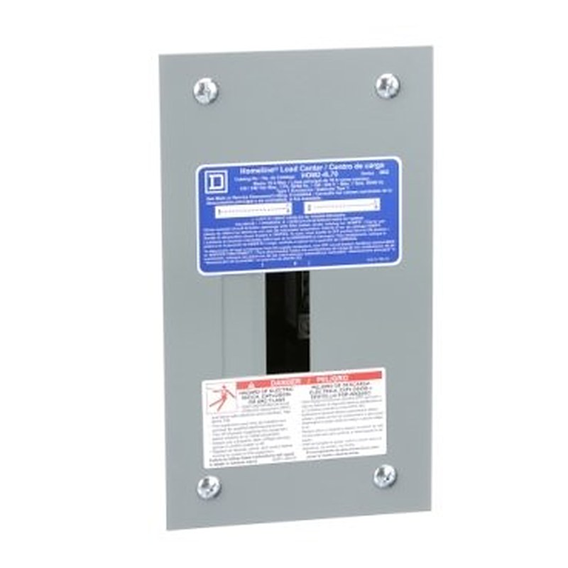 Load center, Homeline, 1 phase, 2 spaces, 4 circuits, 70A fixed main lugs, NEMA1, flush cover, consumer pack (Load center Homeline) is a Schneider Electric product. Designed for reliable performance and long service life. Available across Iraq — contact us for pricing and delivery options.