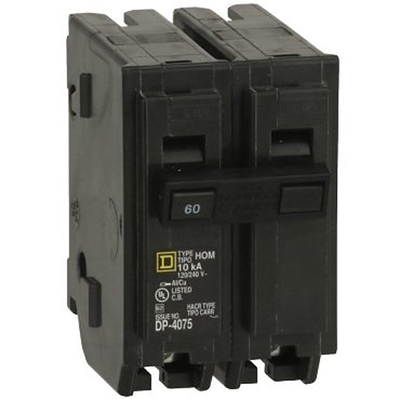 Mini circuit breaker, Homeline, 60A, 2 pole, 120/240VAC, 10kA AIR, standard type, plug in, UL (Mini circuit breaker Homeline) is a Schneider Electric product. Designed for reliable performance and long service life. Available across Iraq — contact us for pricing and delivery options.
