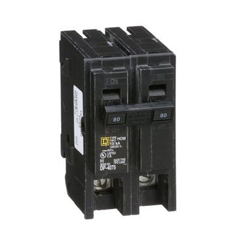 Mini circuit breaker, Homeline, 80A, 2 pole, 120/240VAC, 10kA AIR, standard type, plug in, UL (Mini circuit breaker Homeline) is a Schneider Electric product. Designed for reliable performance and long service life. Available across Iraq — contact us for pricing and delivery options.