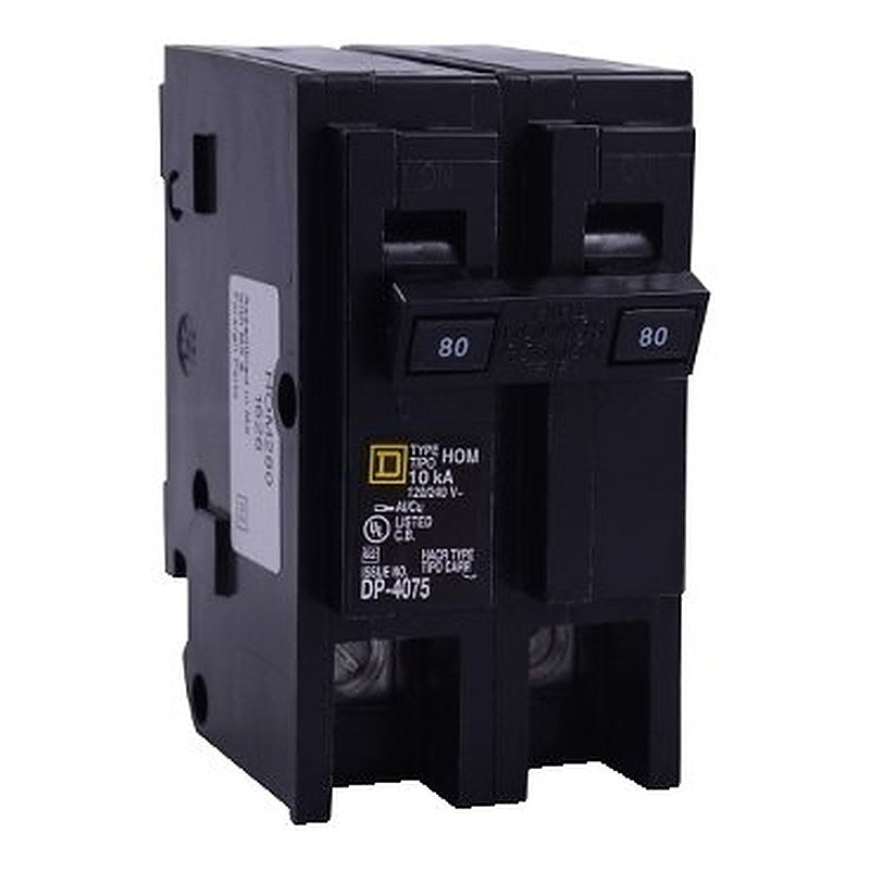 Mini circuit breaker, Homeline, 80A, 2 pole, 120/240VAC, 10kA AIR, standard type, plug in, UL (Mini circuit breaker Homeline) is a Schneider Electric product. Designed for reliable performance and long service life. Available across Iraq — contact us for pricing and delivery options.