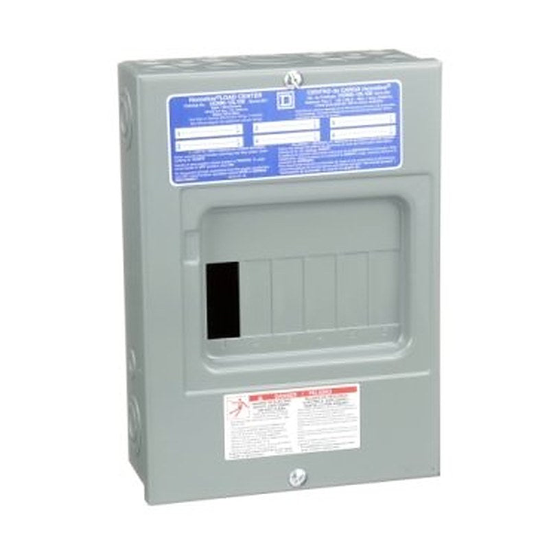 Load center, Homeline, 1 phase, 6 spaces, 12 circuits, 100A fixed main lugs, NEMA1, surface cover, consumer pack (Load center Homeline) is a Schneider Electric product. Designed for reliable performance and long service life. Available across Iraq — contact us for pricing and delivery options.