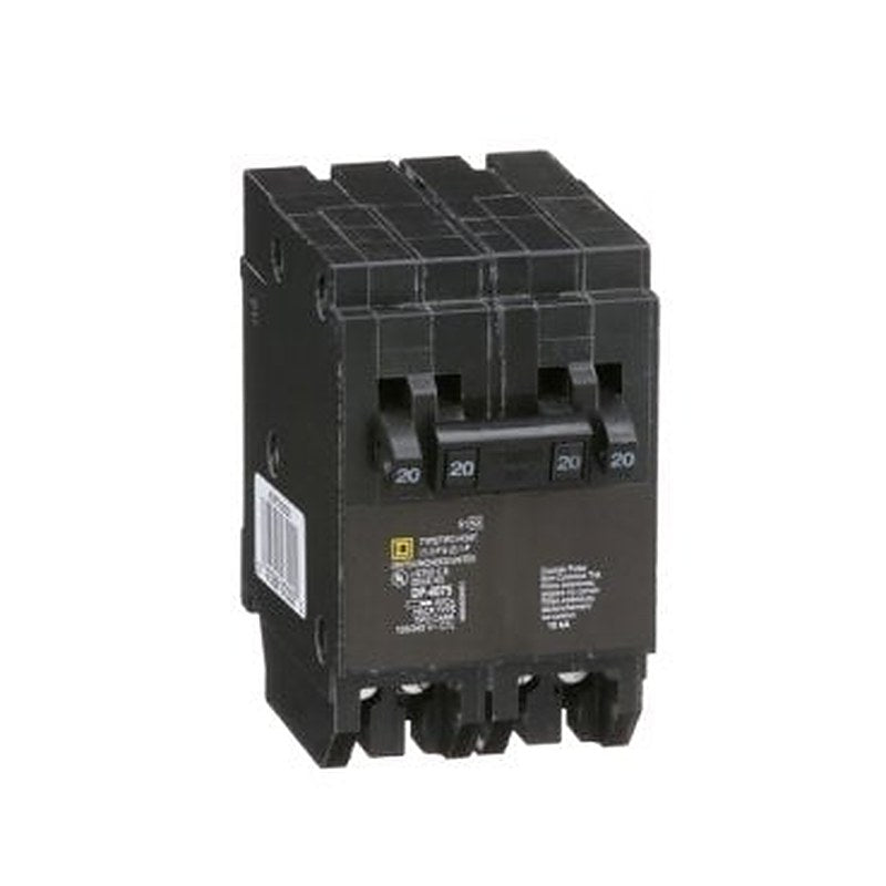 Tandem circuit breaker, Homeline, 2 x 1 pole at 20A, 1 x 2 pole at 20A, 120/240VAC, 10kA AIR, plug in, UL (Tandem circuit breaker Homeline) is a Schneider Electric product. Designed for reliable performance and long service life. Available across Iraq — contact us for pricing and delivery options.