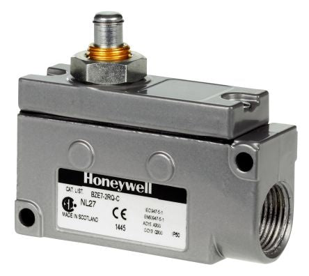 Honeywell E7 Series Plunger Limit Switch, SPDT, IP50, Die Cast Zinc Housing, 480V ac, 15A