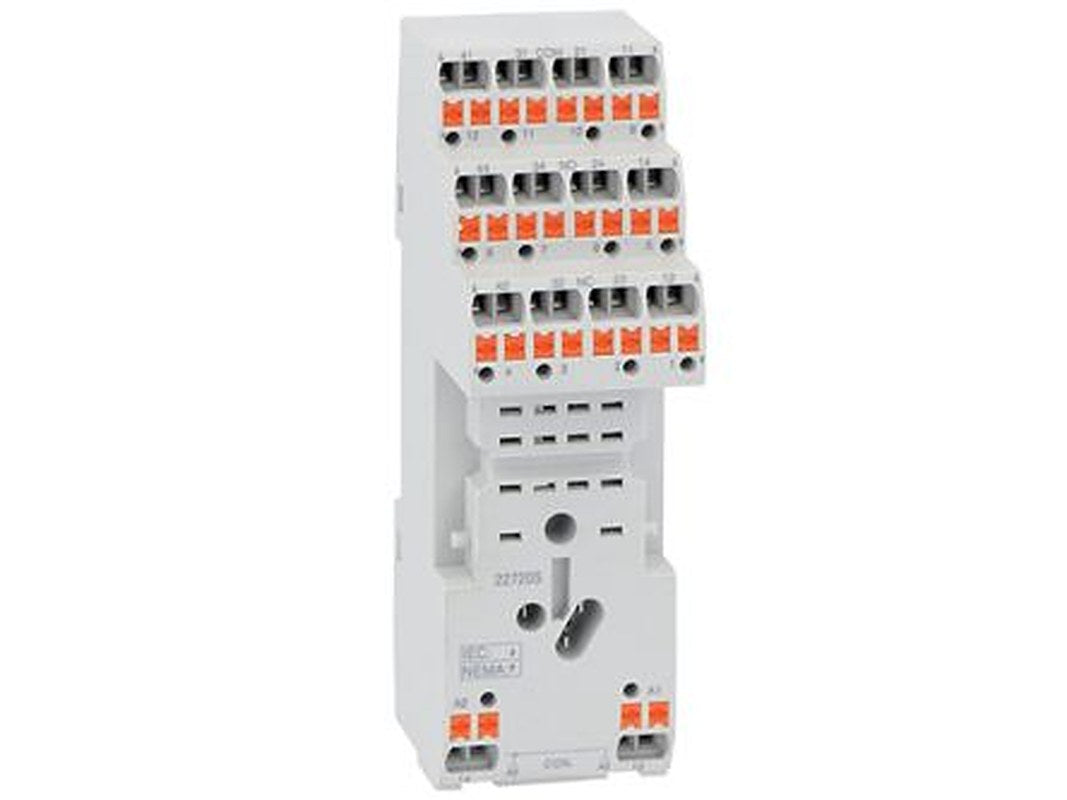 Lovato HR 4 Way 230V ac DIN Rail Relay Socket, for use with HR SERIES
