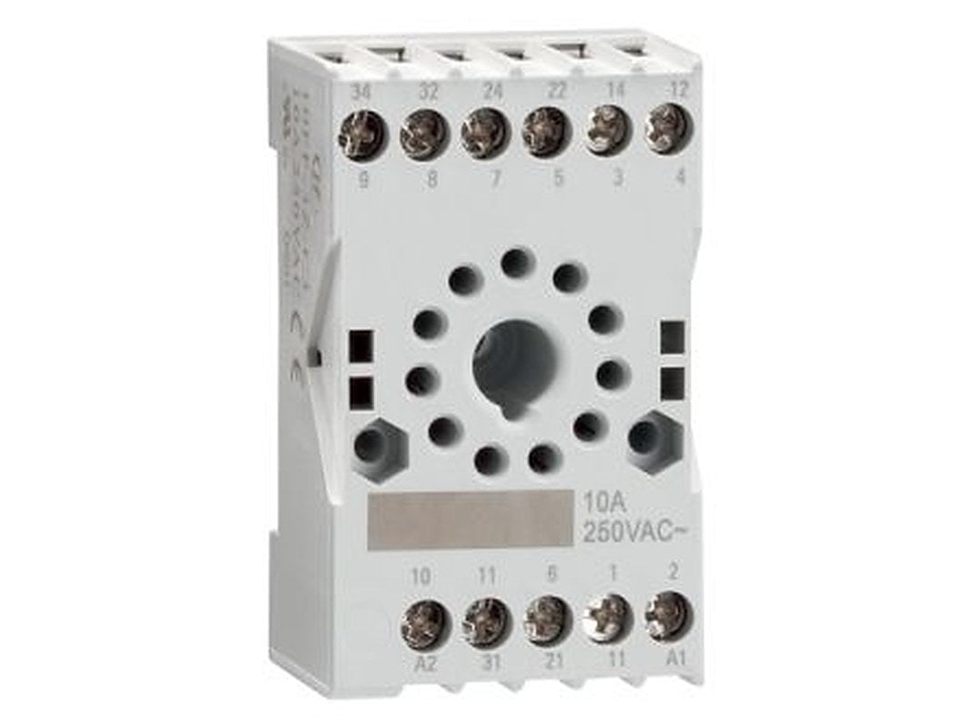 Lovato HR 11 Way 250V DIN Rail Relay Socket, for use with HR SERIES