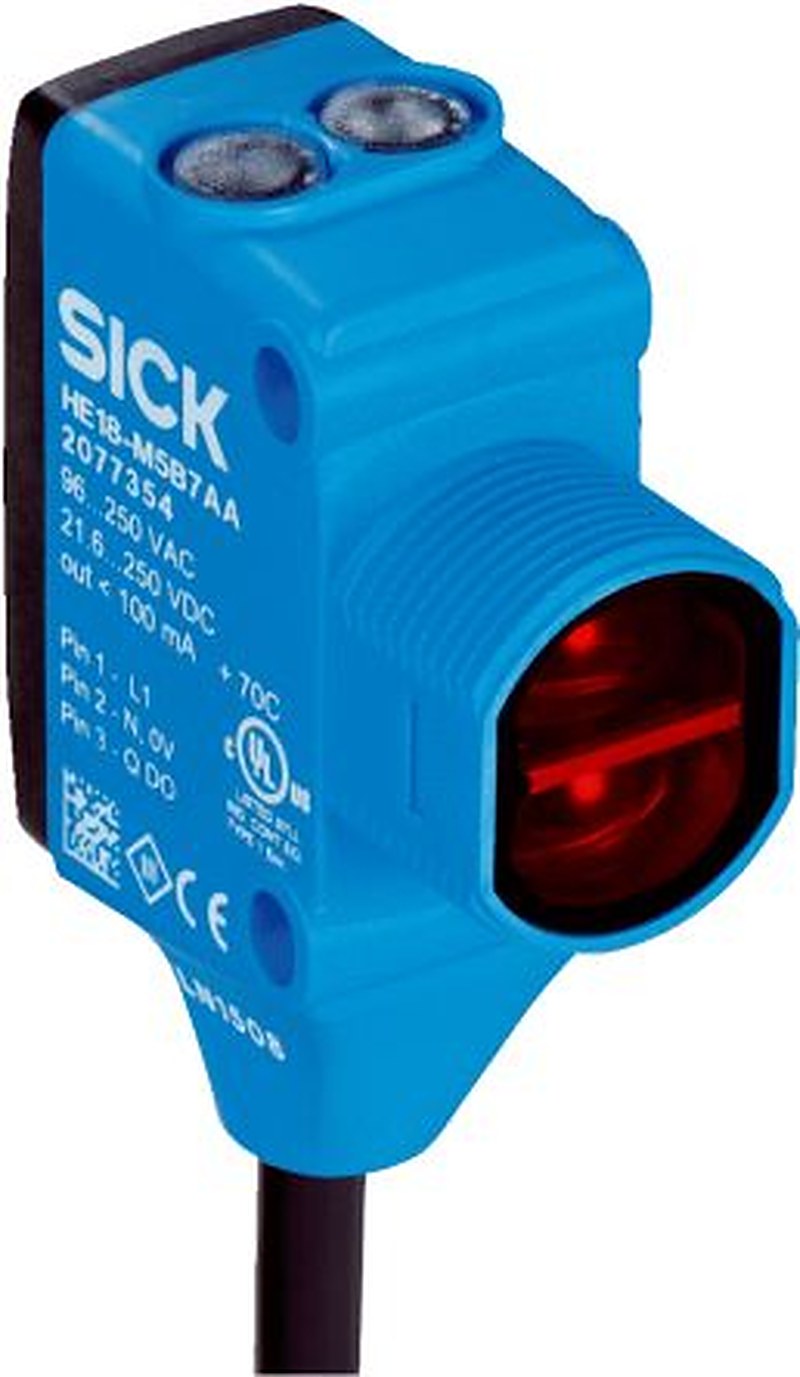 SICK Background Suppression Photoelectric Sensor, Rectangular Sensor