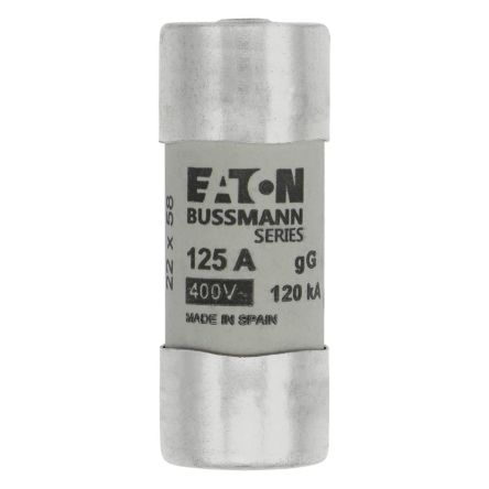 Eaton 125A Ceramic Cartridge Fuse, 22 x 58 mm
