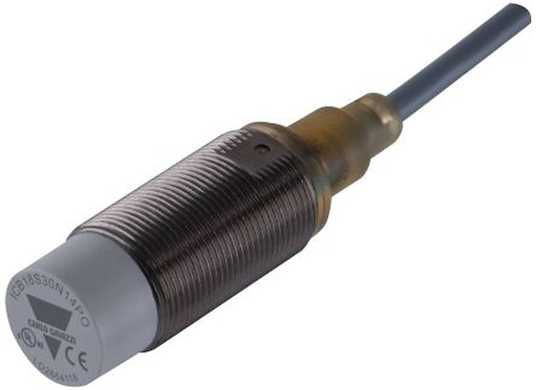 Carlo Gavazzi ICB18S30N08NO Threaded Barrel Inductive Proximity Sensor, M18 NPN ICB18 36V dc 8 mm 36 V dc 200mA