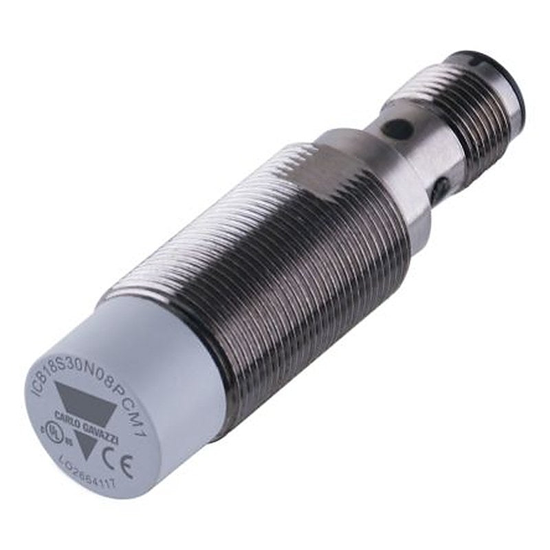 Carlo Gavazzi ICB18S30N08POM1 Threaded Barrel Inductive Proximity Sensor, M18 PNP ICB18 36V dc 8 mm 36 V dc 200mA