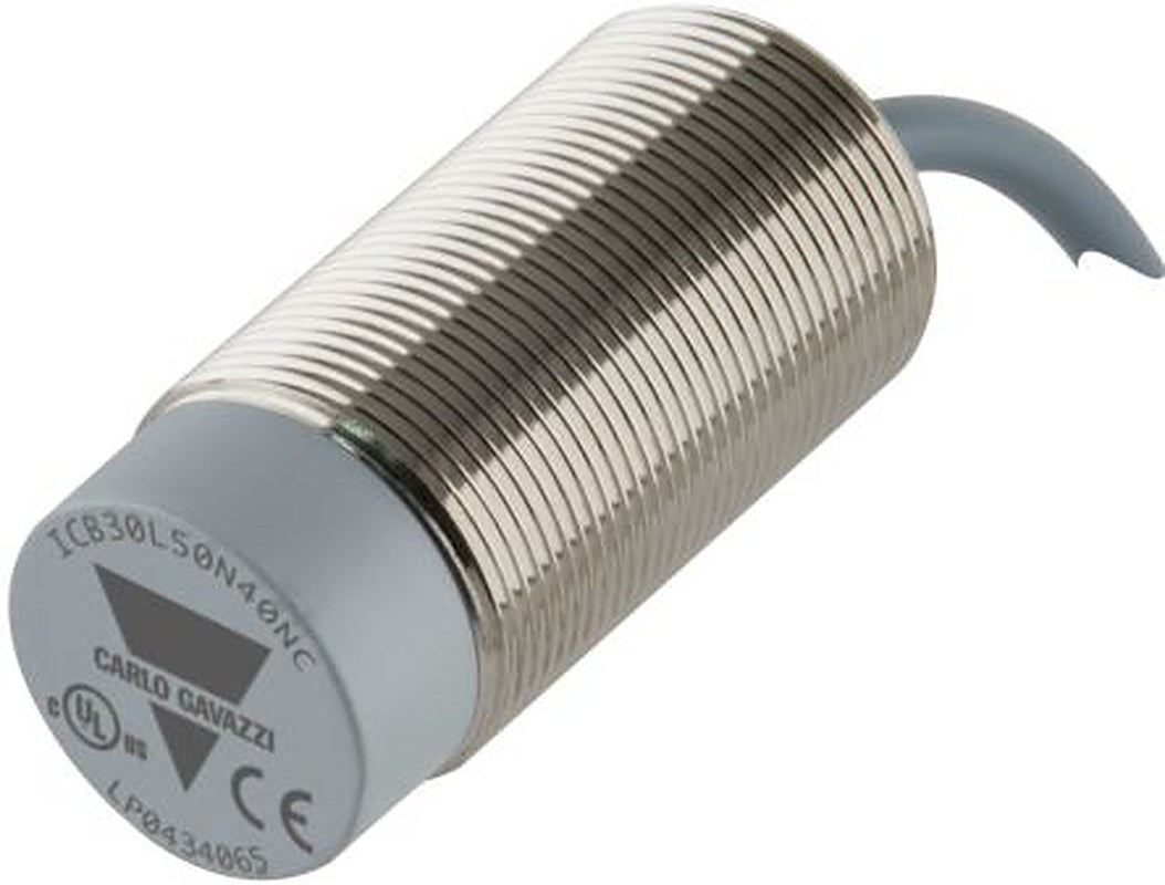 Carlo Gavazzi ICB30L50N22NO Threaded Barrel Inductive Proximity Sensor, M30 NPN ICB30 36V dc 22 mm 36 V dc 200mA