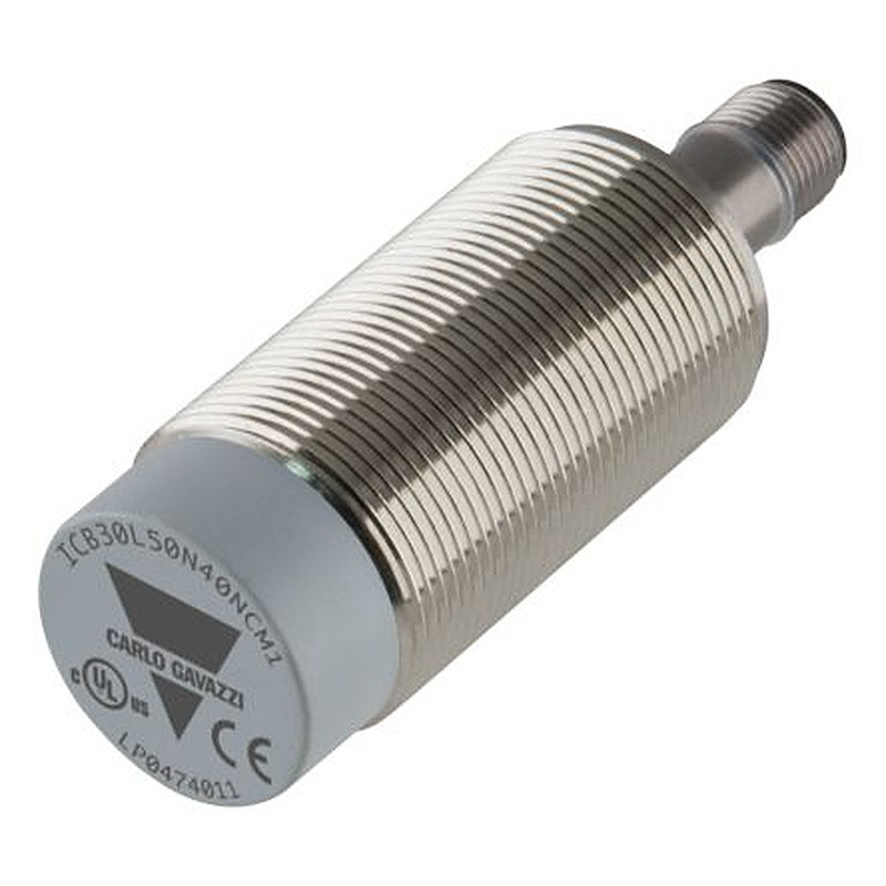 Carlo Gavazzi ICB30L50N40POM1 Threaded Barrel Inductive Proximity Sensor, M30 PNP ICB30 36V dc 40 mm 36 V dc 200mA