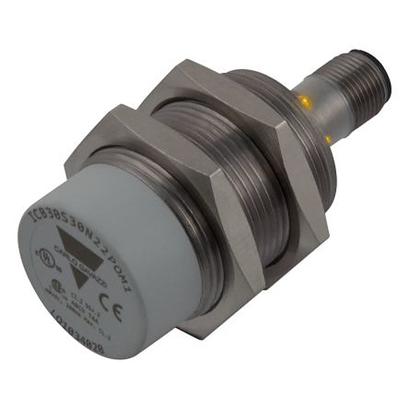 Carlo Gavazzi ICB30S30N15NOM1 Threaded Barrel Inductive Proximity Sensor, M30 NPN ICB30 36V dc 15 mm 36 V dc 200mA