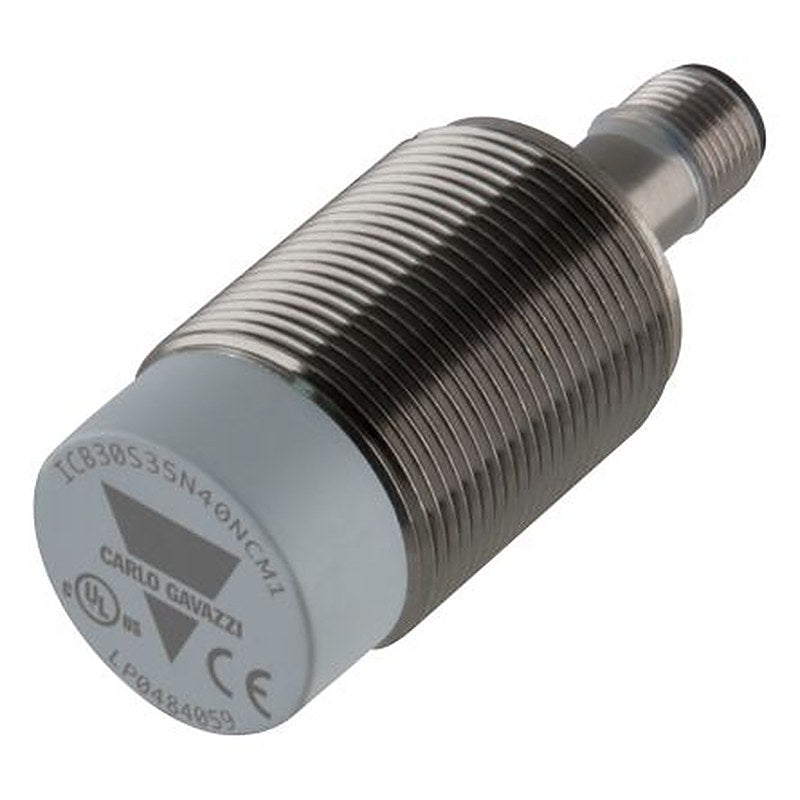 Carlo Gavazzi ICB30S35N40POM1 Threaded Barrel Inductive Proximity Sensor, M30 PNP ICB30 36V dc 40 mm 36 V dc 200mA