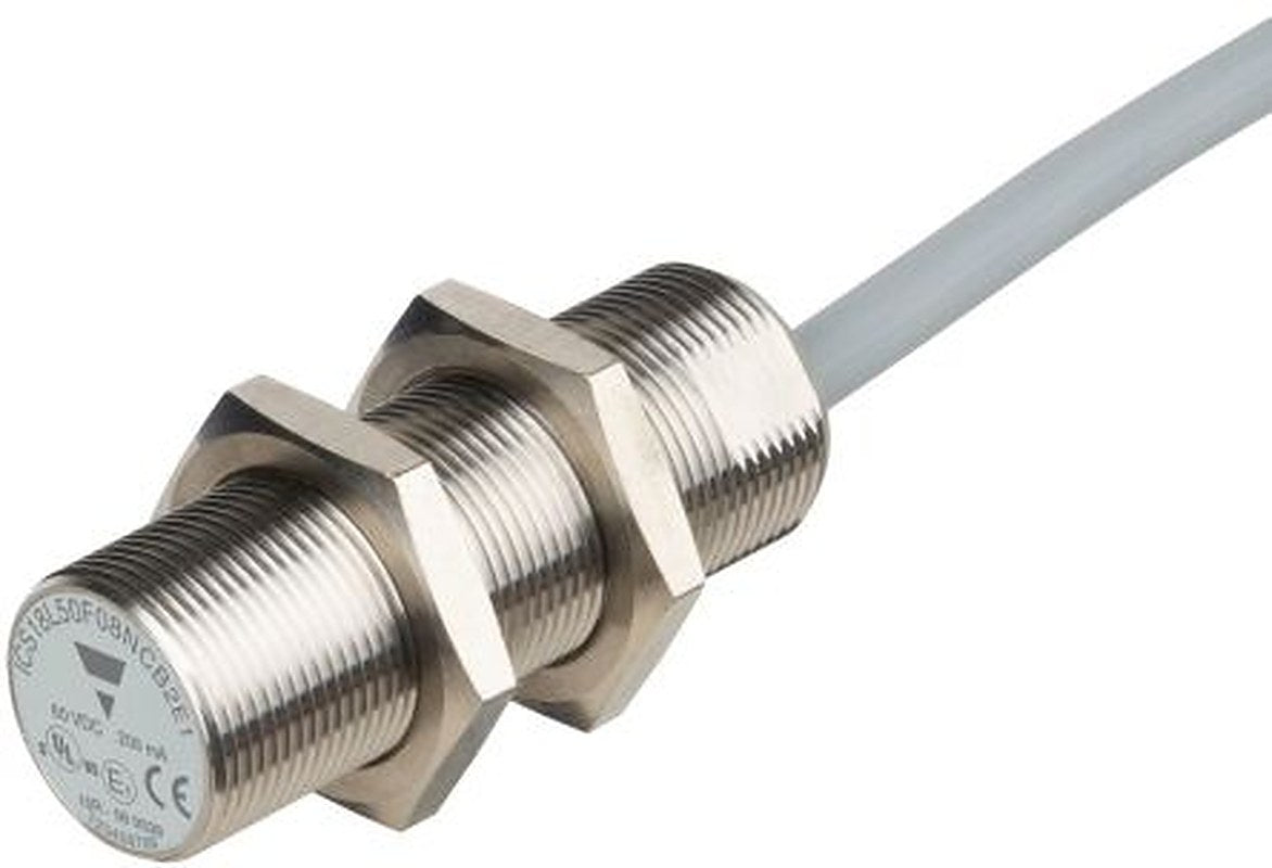 Carlo Gavazzi ICS18L50F08PCB2E1 Threaded Barrel Inductive Proximity Sensor, M18 PNP ICS18 60V dc 8 mm 60 V dc 200mA