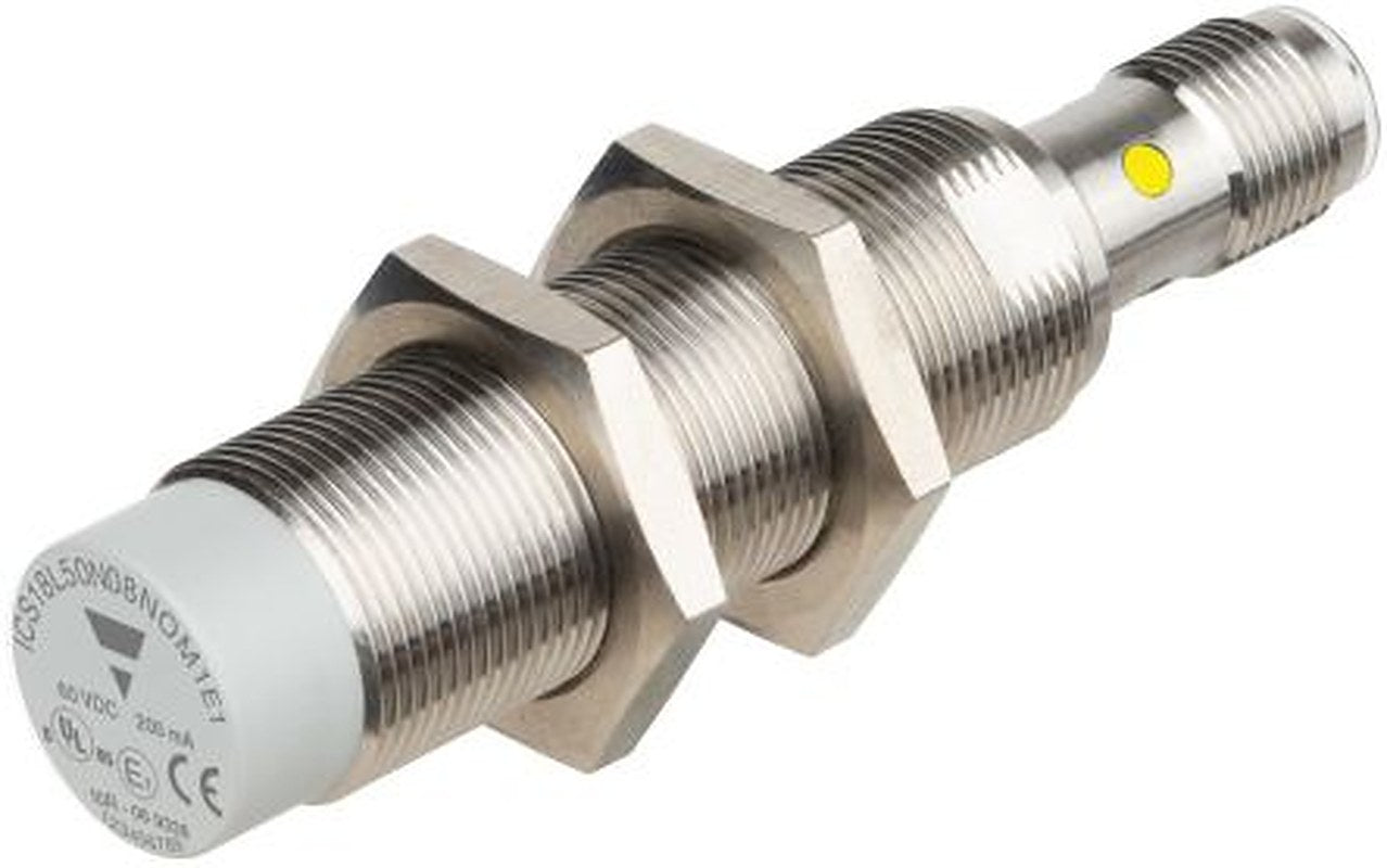 Carlo Gavazzi ICS18L50N14NOM1E1 Threaded Barrel Inductive Proximity Sensor, M18 NPN ICS18 60V dc 14 mm 60 V dc 200mA