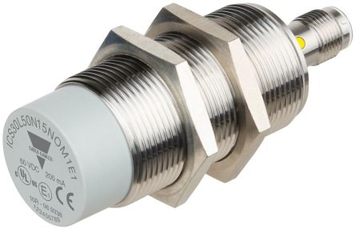Carlo Gavazzi ICS30L50N22PCM1E1 Threaded Barrel Inductive Proximity Sensor, M30 PNP ICS30 60V dc 22 mm 60 V dc 200mA