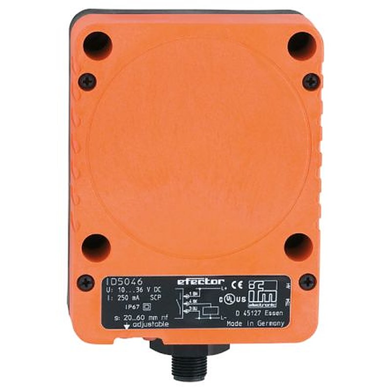 ifm electronic ID5046 Rectangular Inductive Proximity Sensor, M12 PNP ID5 36V dc 60 mm 36 V dc 250mA