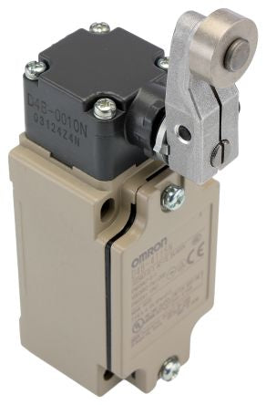 Omron D4B Series Roller Lever Limit Switch, 1 NO/1 NC, IP67, Aluminium Housing, 400V