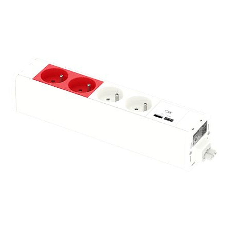 Schneider Electric 4 Socket USB Type A Extension Lead, 250V, IP44
