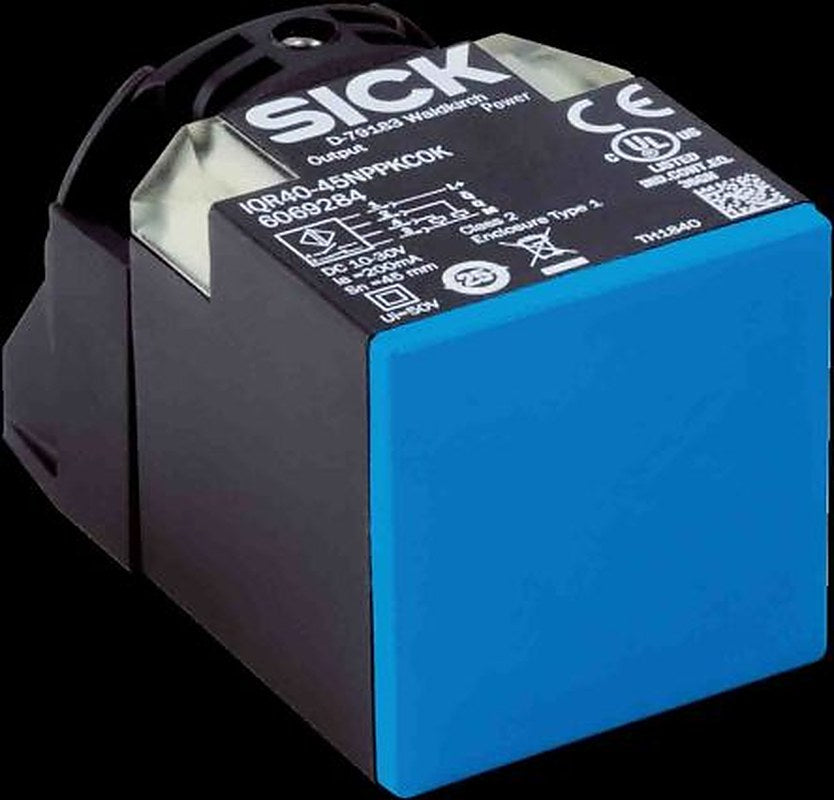 SICK IQR40-45NPSKC0K Block Inductive Proximity Sensor, M12 PNP IQR40 30V 45 mm 30 V dc 200mA
