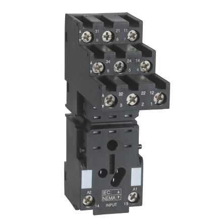Schneider Electric Harmony Relay RXM 11 Way 250V DIN Rail Relay Socket, for use with Relais Series RSZ