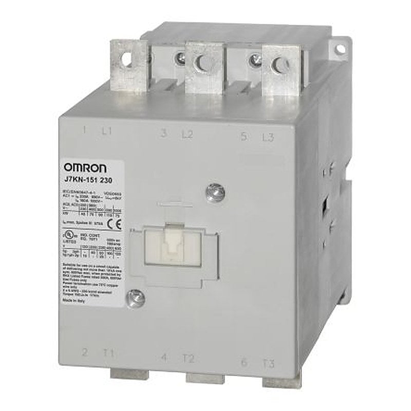Omron J7KN Contactor, 230V ac Coil, 3-Pole, 150 A, 75 kW 230V ac, 415V