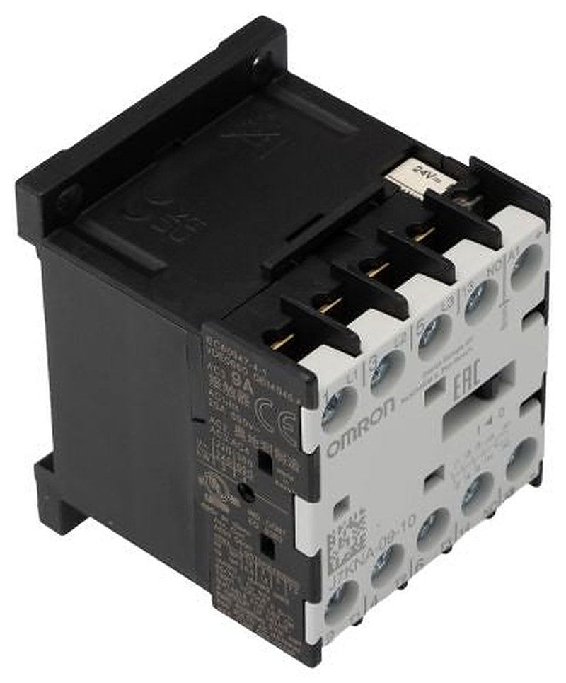 Omron J7KNA Contactor, 24V dc Coil, 3-Pole, 9 A, 4 kW 24V dc, 1 NO, 888V