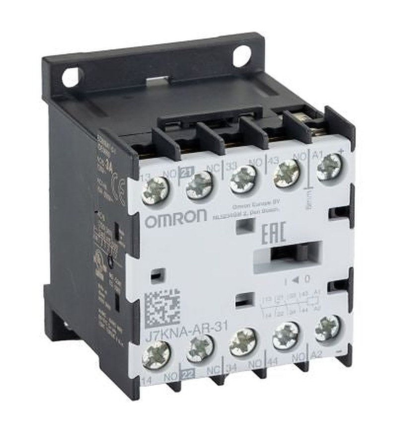 Omron J7KNA Contactor Relay, 110V ac Coil, 4-Pole, 10 A, 1.2 W 110V ac, 3 NO/1 NC, 888V