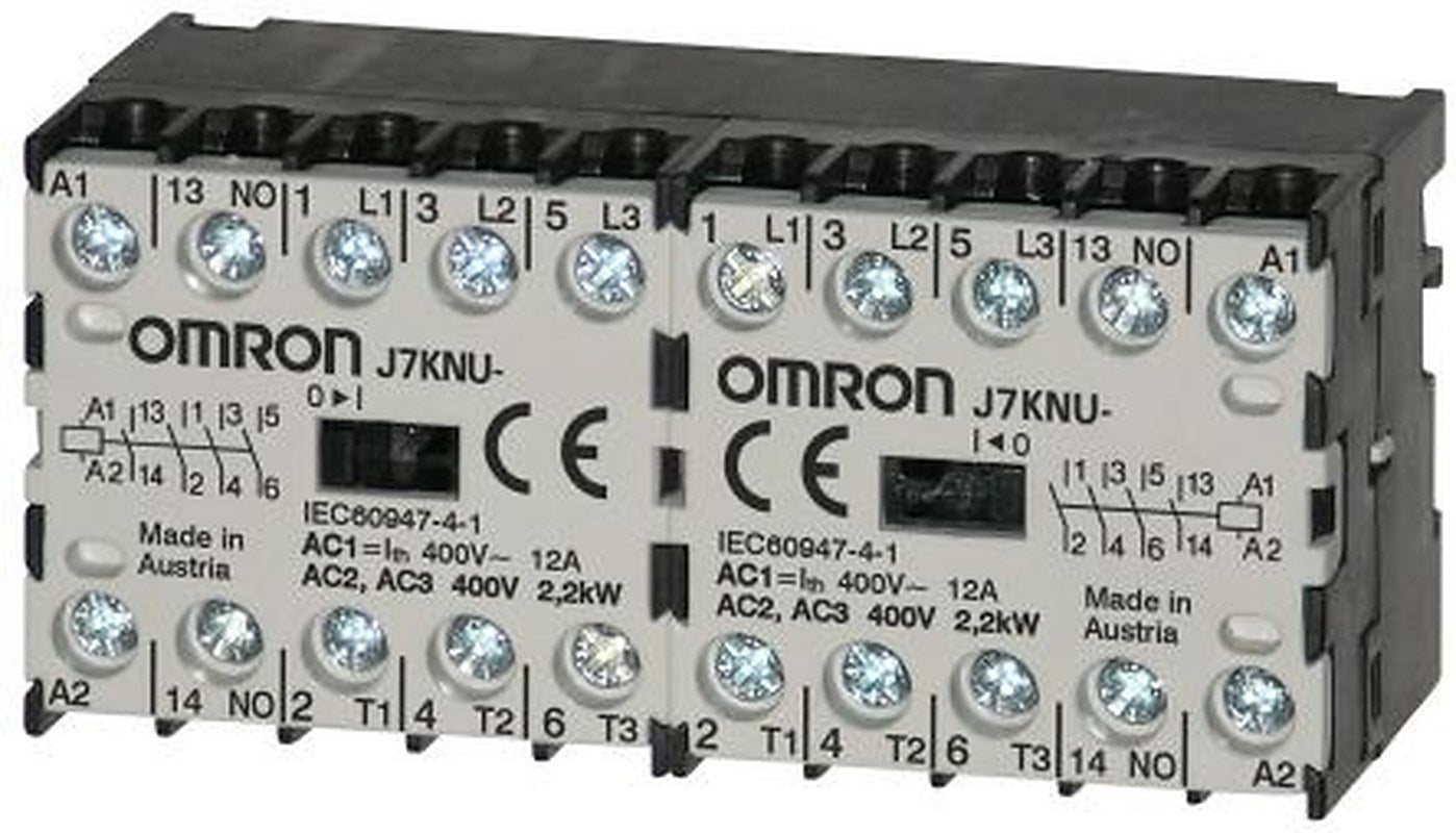 Omron J7KNU Contactor, 60V dc Coil, 3-Pole, 5 A, 2.2 kW 230V, 1 NC, 415V