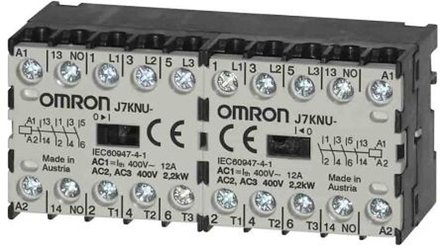 Omron J7KNU Contactor, 90V ac Coil, 5 A, 2.2 kW, 3 NO/1 NC