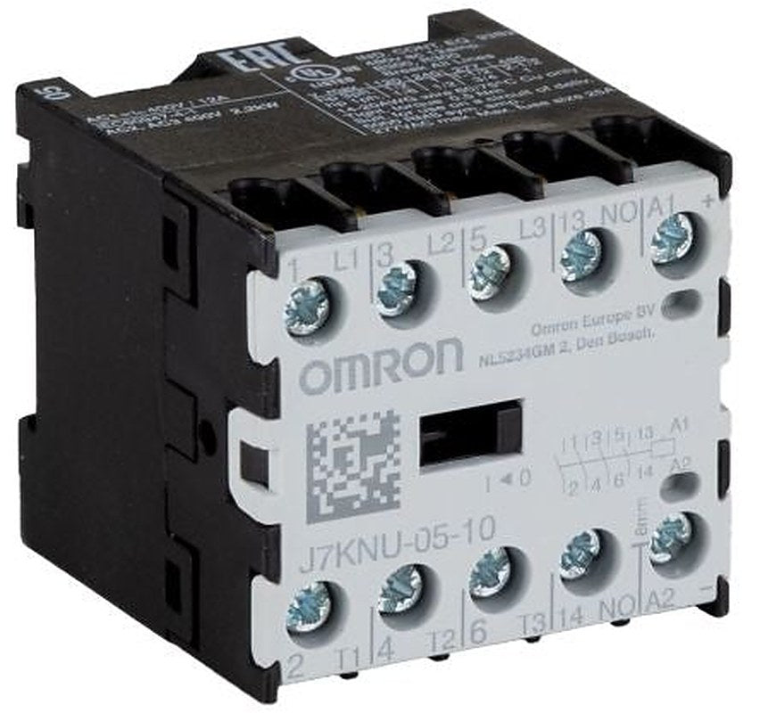 Omron J7KNU Contactor, 24V Coil, 3-Pole, 5 A, 2.2 kW, 3 NO