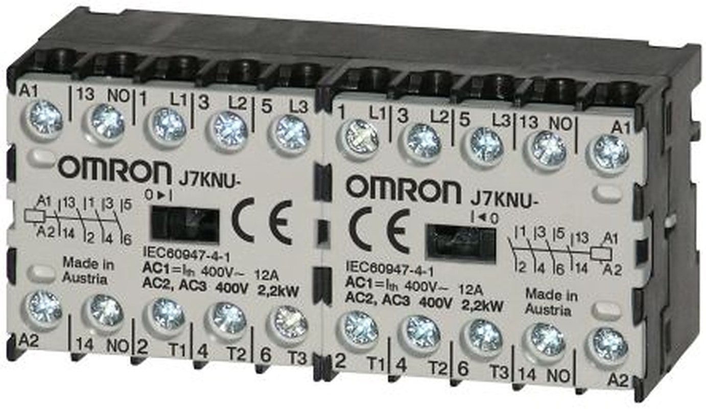 Omron J7KNU Contactor, 24V Coil, 4-Pole, 12 A, 1.1 kW, 2 NO/2 NC