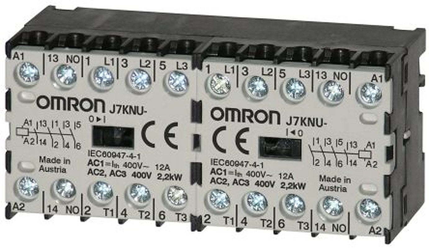 Omron J7KNU Contactor, 24V Coil, 4-Pole, 3 A, 1.1 kW, 2 NO/2 NC