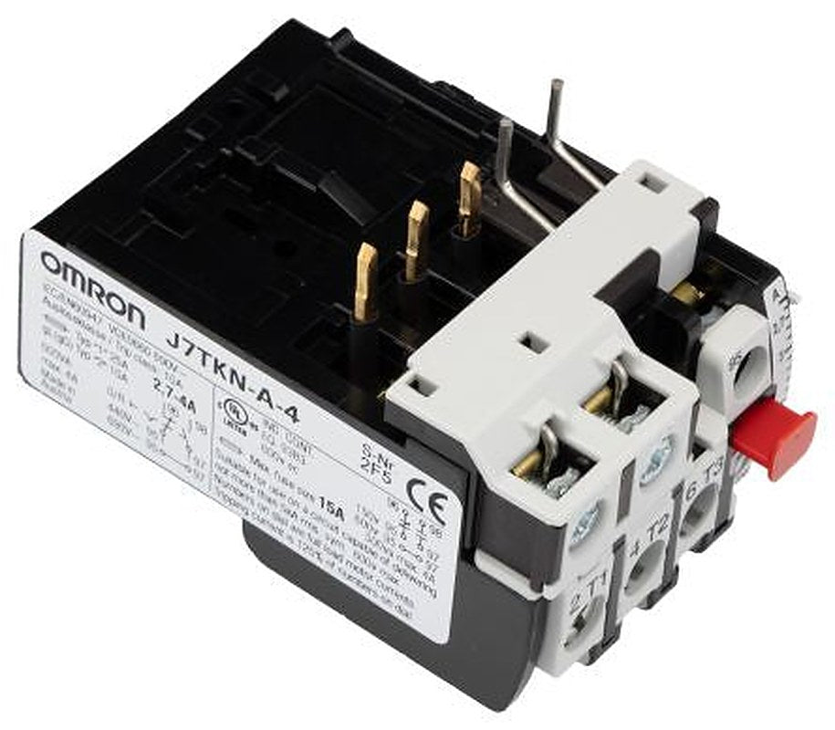 Omron, J7TKN Overload Relay, 2.7A, 4 A F.L.C, 4A Contact Rating, 24V dc 3P