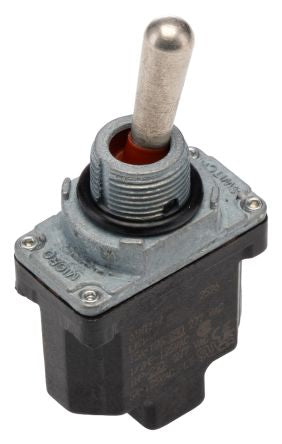 Honeywell Toggle Switch, Bushing Mount, On-Off, SPST, Screw Terminal, 277 V ac