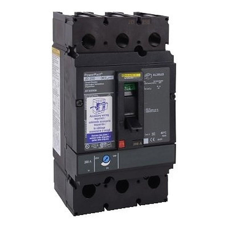Circuit breaker, PowerPacT J, 225A, 3 pole, 600VAC, 14kA, busbar, thermal magnetic, 80%, undervoltage (Circuit breaker PowerPacT J) is a Schneider Electric product. Designed for reliable performance and long service life. Available across Iraq — contact us for pricing and delivery options.