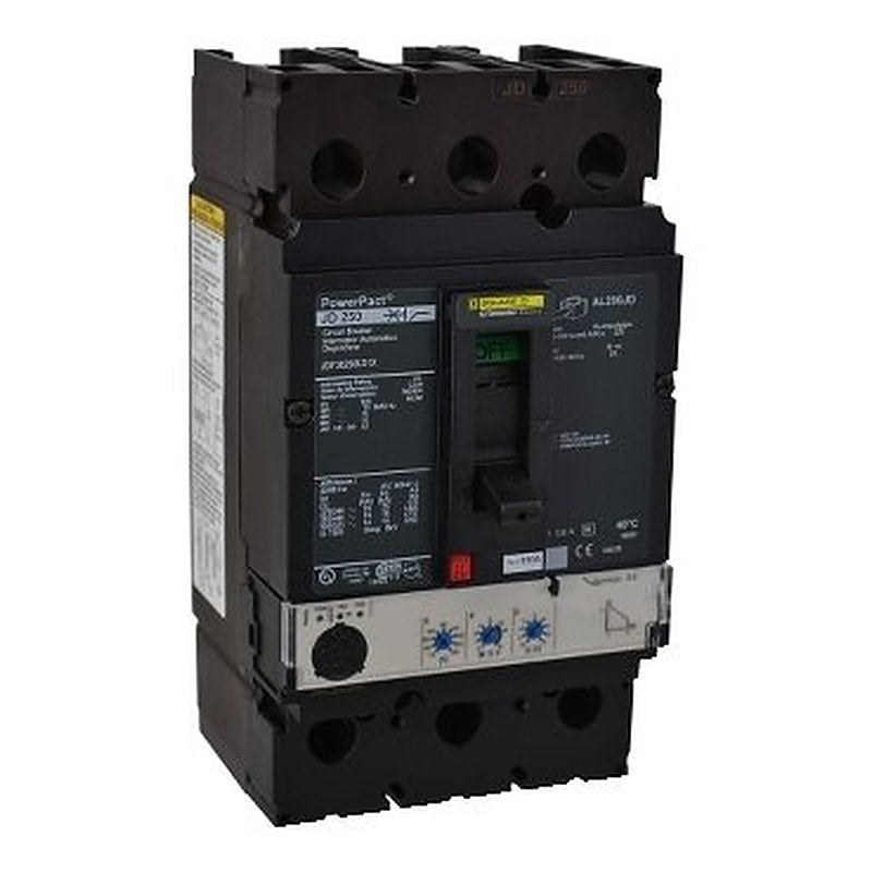 Circuit breaker, PowerPacT J, 250A, 3 pole, 600VAC, 14kA, busbar, Micrologic 3.2S, 80% (Circuit breaker PowerPacT J) is a Schneider Electric product. Designed for reliable performance and long service life. Available across Iraq — contact us for pricing and delivery options.
