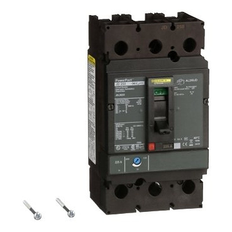 Circuit breaker, PowerPacT J, 225A, 2 pole, 600VAC, 14kA, lugs, thermal magnetic, 80% (Circuit breaker PowerPacT J) is a Schneider Electric product. Designed for reliable performance and long service life. Available across Iraq — contact us for pricing and delivery options.