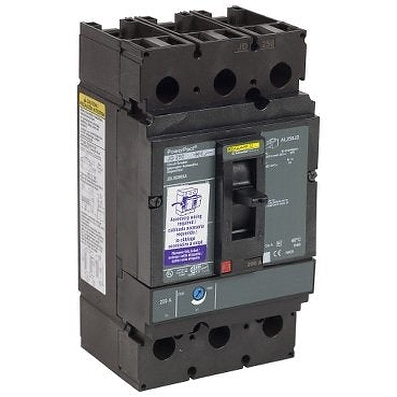 Circuit breaker, PowerPacT J, 175A, 3 pole, 600VAC, 14kA, lugs, thermal magnetic, 80%, aux (Circuit breaker PowerPacT J) is a Schneider Electric product. Designed for reliable performance and long service life. Available across Iraq — contact us for pricing and delivery options.